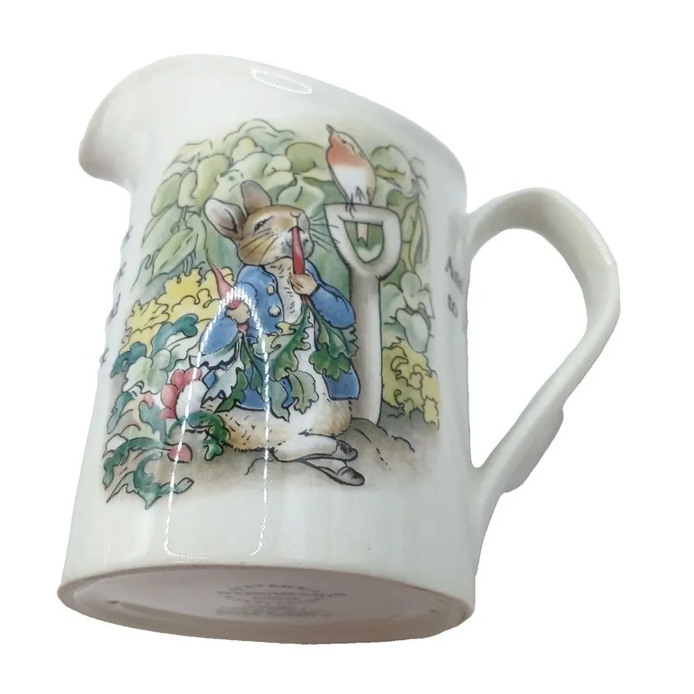 Vtg Beatrix Potter 10 Oz Cream Pitcher Peter Rabbit Wedgwood & Barlaston Etruria